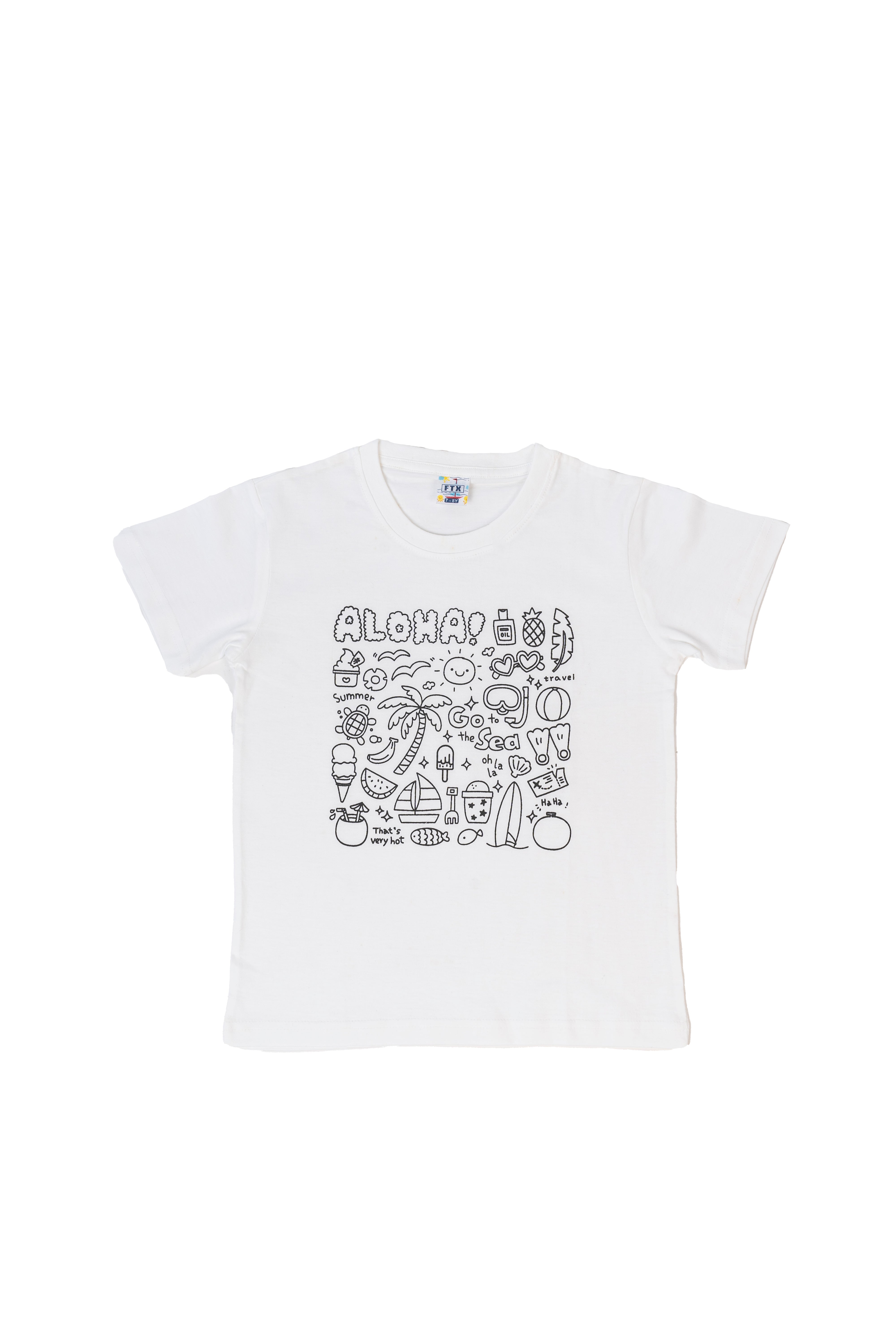 Typography Tshirt, Printed Pure Cotton T Shirt  (White, Pack of 1)